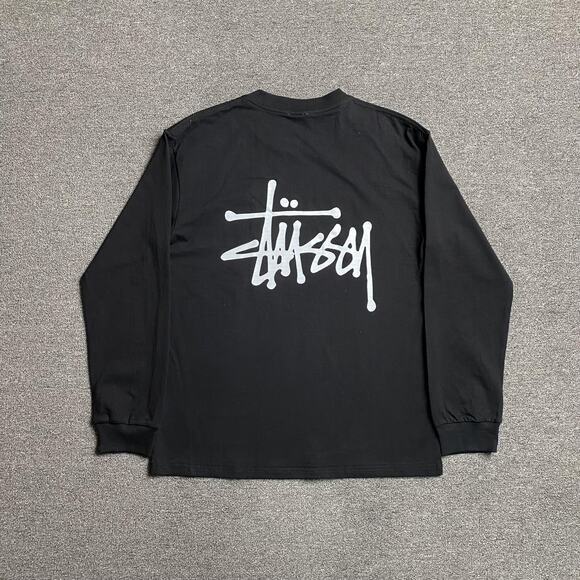 StussyLong Sleeve T-Shirt in Black